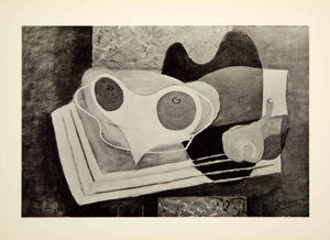 1943 Heliogravure Georges Braque Still Life Abstract Art Modern French Cubism
