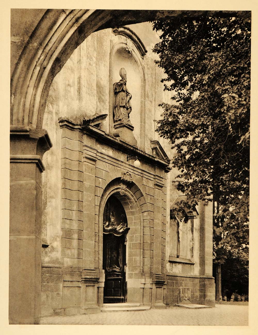 1932 Door Porch Village Church Junglinster Luxembourg - ORIGINAL LUX2