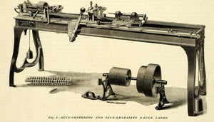 1873 Print Self-Centering & Self-Releasing Gauge Lathe Tool T R Bailey MAB1