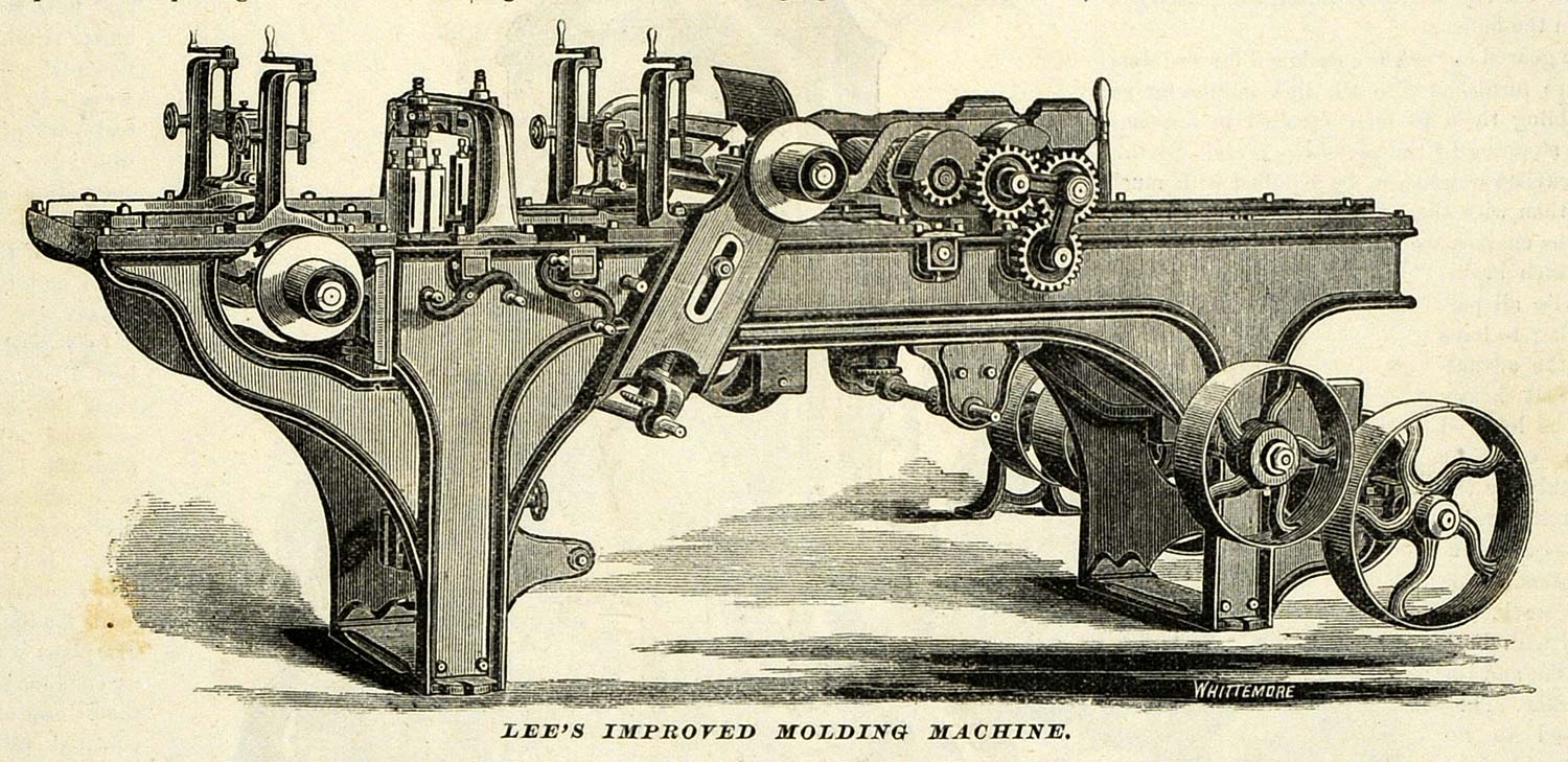1874 Print H. A. Lee Molding Machine Model No. 2 Worcester MA Antique MAB1