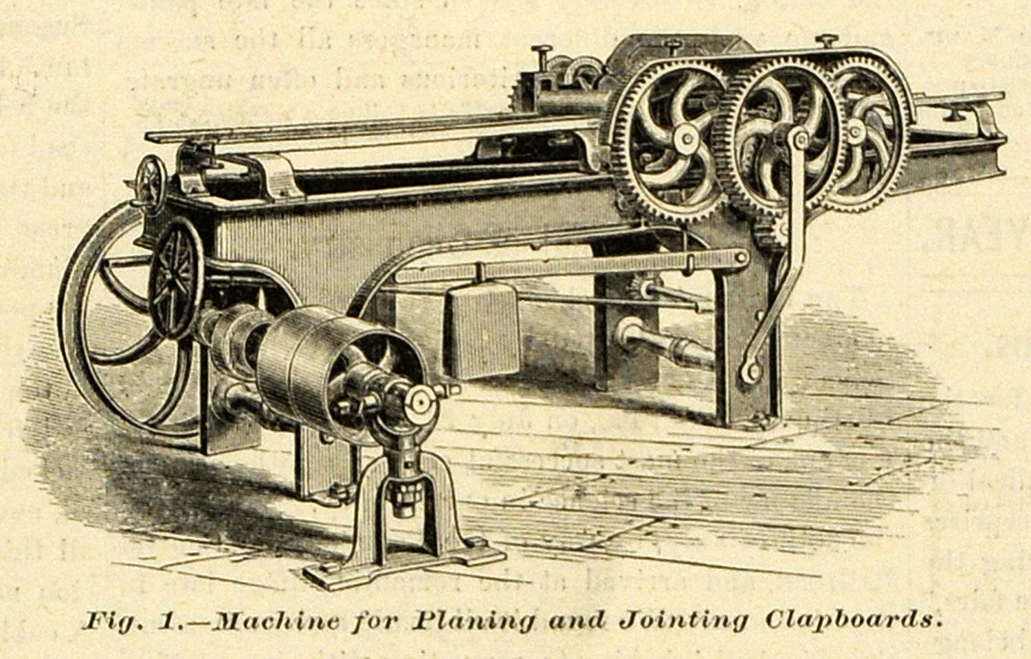 1874 Print Antique Planing Machine Lane Manufacturing Co Montpelier VT MAB1