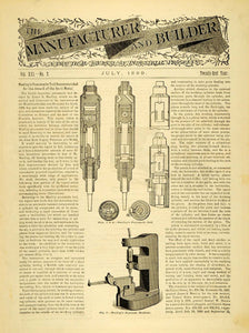 1889 Article American Pneumatic Tool Company NY James MacCoy Vintage Device MAB1 - Period Paper
 - 1