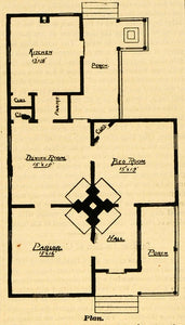 1891 Prints Cottage Architectural Design Floor Plans Victorian Architecture MAB1