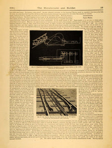 1890 Article Cable Railway Burgenstock Switzerland Abt System Rack Rails MAB1