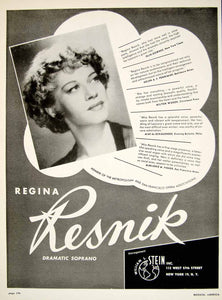 1948 Booking Ad Regina Resnik Dramatic Soprano Opera Operatic Singer Music MAM1