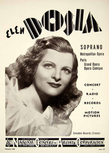 1948 Booking Ad Elen Dosia Soprano Singer Opera Concert Radio Records Film MAM1