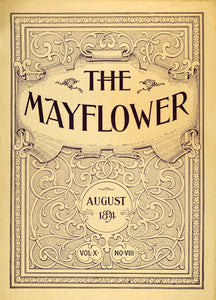 1894 Cover The Mayflower August Decorative Blossoms - ORIGINAL MAY1