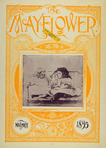 1895 Cover Girls Children Day Bed Flower Garden Floral - ORIGINAL MAY1