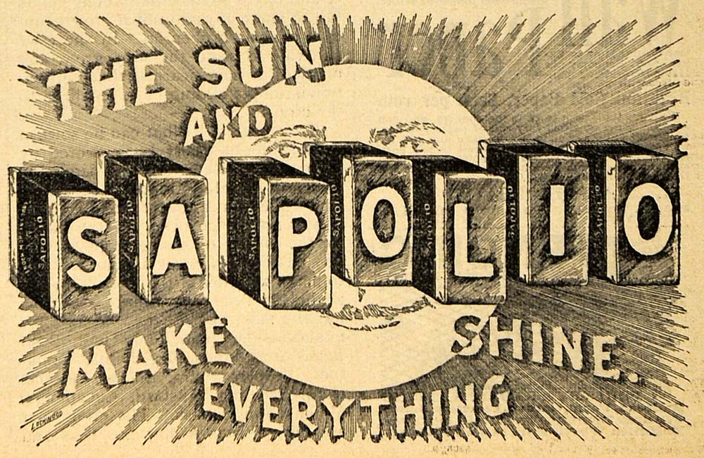 1894 Ad E Morgans Sons Sapolio Soap Bath Product Sun - ORIGINAL ADVERTISING MAY1