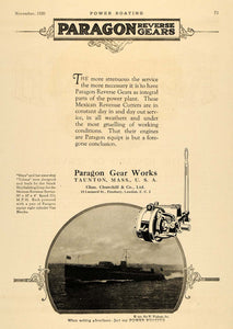 1920 Ad Paragon Gear Works Maya Tolteca Ship Nyack - ORIGINAL ADVERTISING MB1