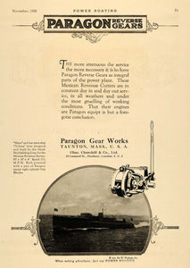 paragon gear 1920 Ad Paragon Gear Works Maya Tolteca Ship Nyack