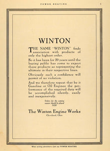 1916 Ad Winton Engine Works Name Products Gasoline Oil - ORIGINAL MB1