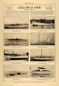 1913 Ad Gielow Orr Yacht Models Sale Charter Exchange - ORIGINAL ADVERTISING MB2