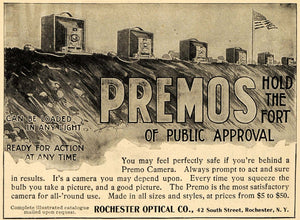 1898 Ad Premos Rochester Optical Camera Photograph Lens - ORIGINAL MCC1