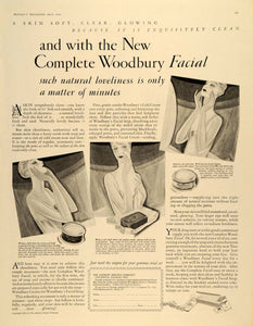 1928 Ad Woodbury's Facial Cream Andrew Jergens Co. Cold Moisturizer MCC2