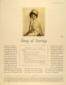 1928 Ad Child Health Association Song of Spring Hoover - ORIGINAL MCC2