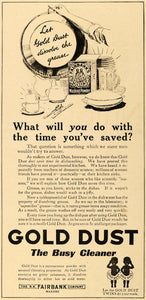 1917 Ad N K Fairbank Co. Gold Dust Washing Powder Soap - ORIGINAL MCC3