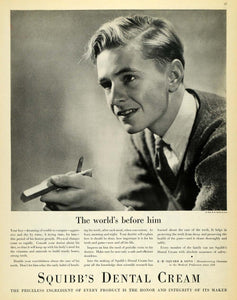 1934 Ad E R Squibb's Dental Cream Dentifrice Toothpaste - ORIGINAL MCC4