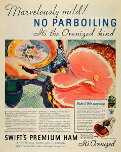 1933 Ad No Parboiling Swift's Premium Ham Recipe Cook - ORIGINAL MCC4