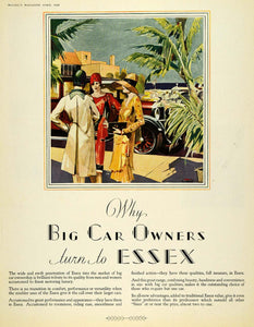 1928 Ad Antique Essex Automobiles Cars Flapper Fashion - ORIGINAL MCC4