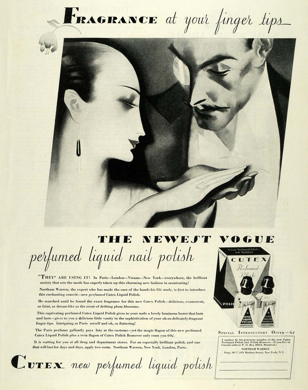 1929 Ad Perfumed Liquid Nail Polish Cutex Hands Women - ORIGINAL MCC4