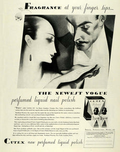 1929 Ad Perfumed Liquid Nail Polish Cutex Hands Women - ORIGINAL MCC4