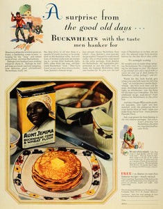 1929 Ad Aunt Jemima Buckwheat Corn Wheat Flour Pancake - ORIGINAL MCC4