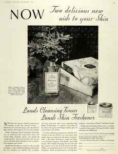 1928 Ad Pond's Cleansing Tissues Skin Freshener Cream - ORIGINAL MCC4