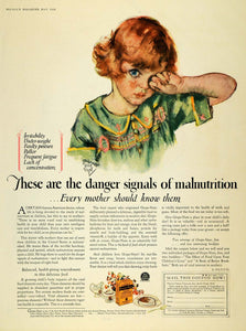 1926 Ad Grape Nuts Cereal Breakfast Postum Crying Child - ORIGINAL MCC4
