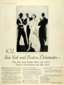1926 Ad Woodbury's Facial Soap Boston NY Debutantes - ORIGINAL ADVERTISING MCC4