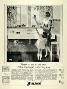 1927 Ad Standard Sanitary Manufacturing Plumbing Sink - ORIGINAL MCC4