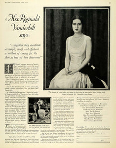 1926 Ad Reginald Vanderbilt Ponds Extract Two Creams - ORIGINAL ADVERTISING MCC4
