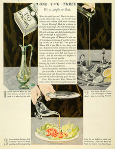 1927 Ad French Salad Dressing Recipe Wesson Oil People - ORIGINAL MCC4