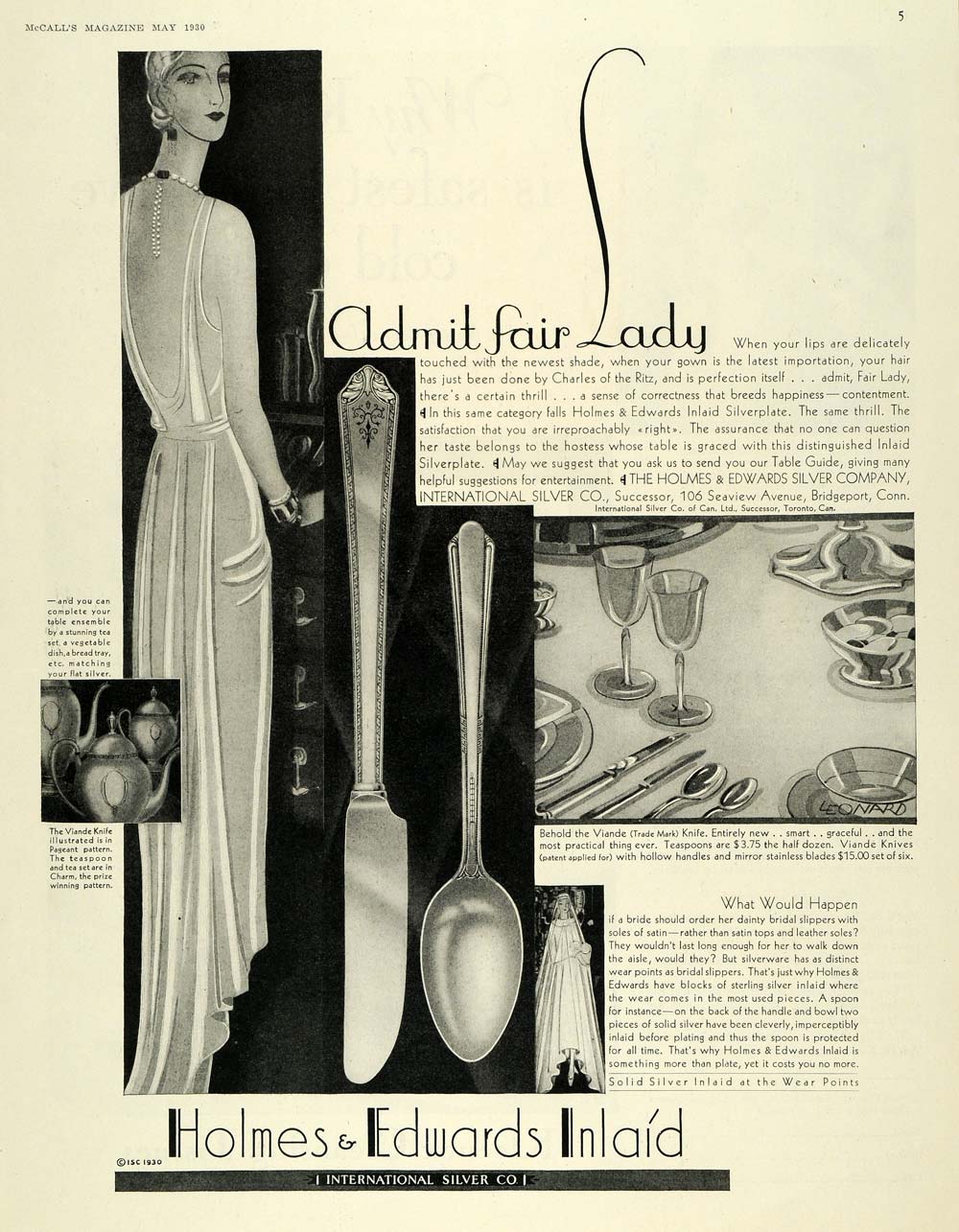 1930 Ad Holmes & Edwards Inlaid International Silver - ORIGINAL ADVERTISING MCC4