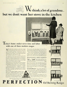 1930 Ad Perfection Oil Burning Range Stoves Ovens Ohio - ORIGINAL MCC4