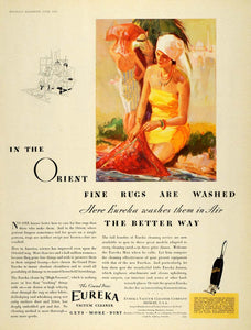 1930 Ad Eureka Vacuum Cleaners Artist Harry Slater - ORIGINAL ADVERTISING MCC4