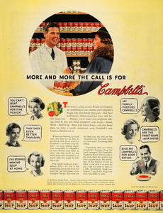 1937 Ad Campbell's Canned Soup Grocery Store New Jersey - ORIGINAL MCC4