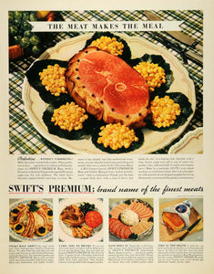 1937 Ad Swift Premium Meats Bacon Lamb Salami Poultry - ORIGINAL MCC4