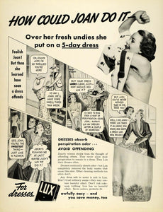 1937 Ad Lux Clothing Laundry Washing Soap Girl Dress - ORIGINAL ADVERTISING MCC4