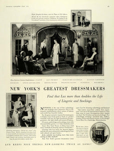 1928 Ad Lux Laundry Detergent Soap New York Dressmakers - ORIGINAL MCC4