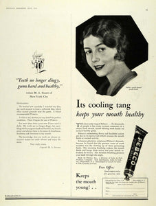 1928 Ad Pebeco Toothpaste M.A. Stuart Dental Lehn Fink - ORIGINAL MCC4