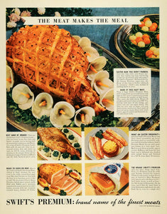 1937 Ad Swift's Premium Meat Easter Ham Recipe Lamb - ORIGINAL ADVERTISING MCC4