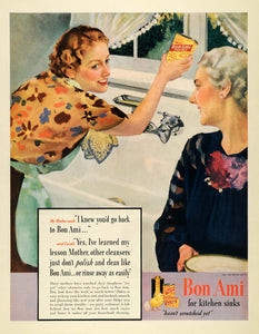 1937 Ad Bon Ami Powder Polish Cleaner Mother Cleaning - ORIGINAL MCC4