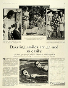 1928 Ad Pepsodent Toothpaste Dental Dentist C. E. Allen - ORIGINAL MCC4