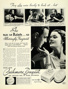 1936 Ad Cashmere Bouquet Soap Pricing Sylvia Gail Joan - ORIGINAL MCC4