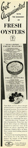 1936 Ad Oyster Institute North America Recipes Seafood - ORIGINAL MCC4