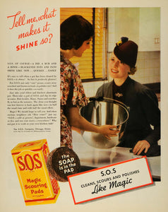 1937 Ad S. O. S. Magic Scouring Pads Clean Hat Fashion - ORIGINAL MCC5