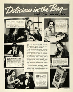 1937 Ad Chase Danborn Dated Coffee Claire Hanbridge - ORIGINAL ADVERTISING MCC5