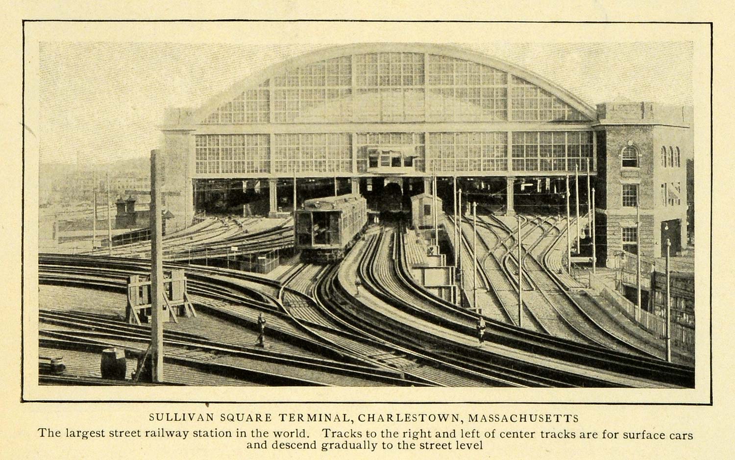 1903 Print Sullivan Square Terminal Charlestown Massachusetts Architecture MCC5