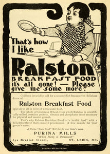 1901 Ad Purina Mills Ralston Breakfast Health Food Child St. Louis Missouri MCC5